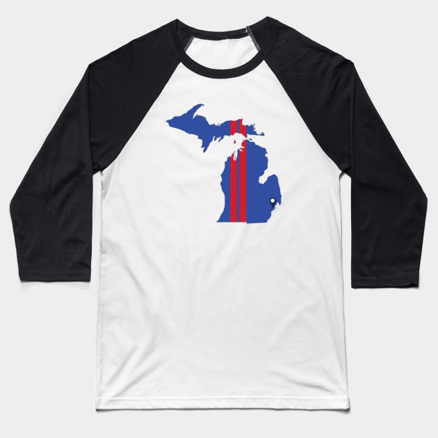 Detroit Basketball Baseball T-Shirt by doctorheadly